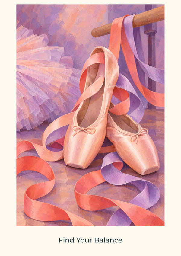 Trouvez votre équilibre — Affiche d'art pour enfants, studio de danse