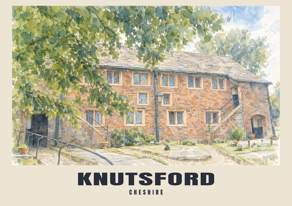 Knutsford — Stampa d'arte all'acquerello inglese