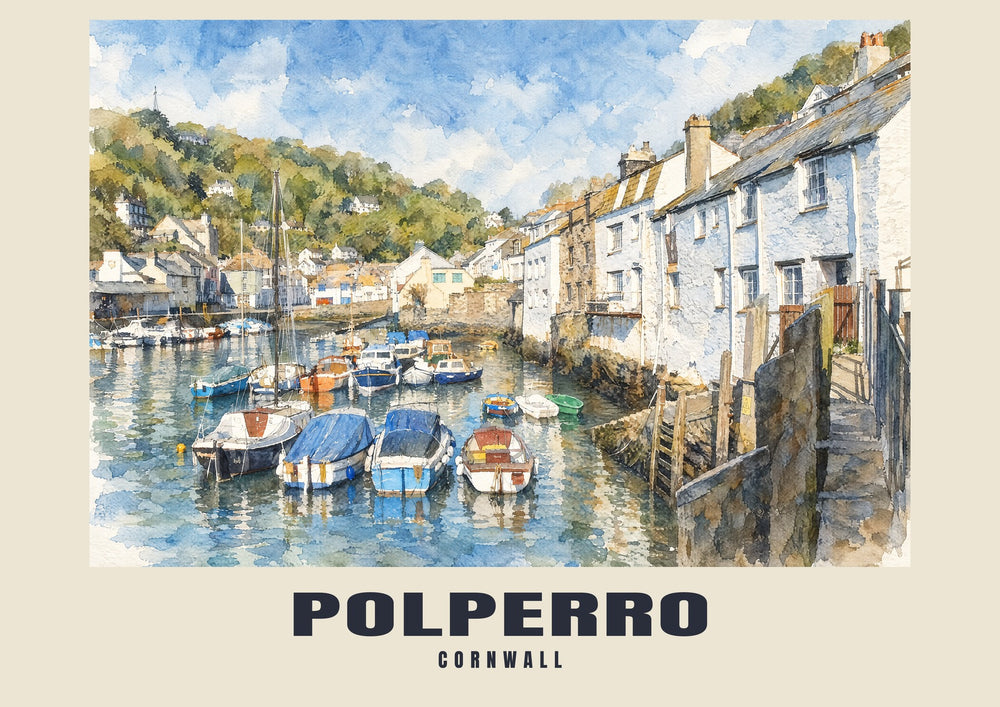 Polperro — English Watercolour Art Print