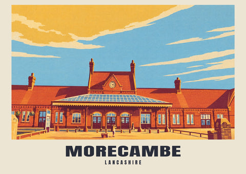 Morecambe — Retro spoorwegkunst-print