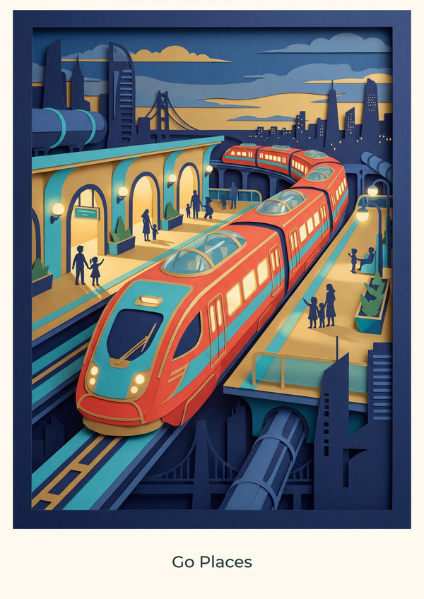Go Places — City of Tomorrow Children’s Art Print