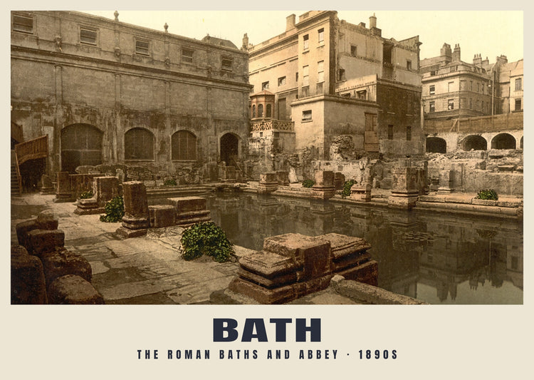 The Roman Baths and Abbey, c. 1890–1900 Heritage Print