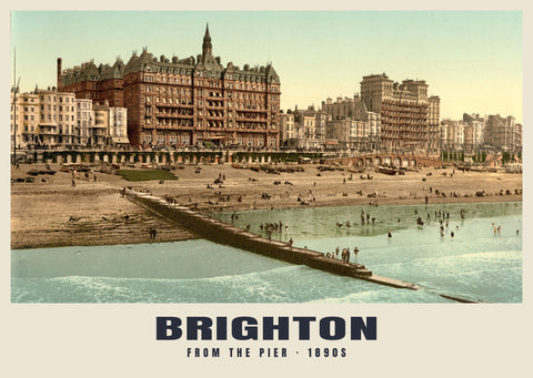 Dal molo, Brighton, 1890–1900 circa, Stampa storica