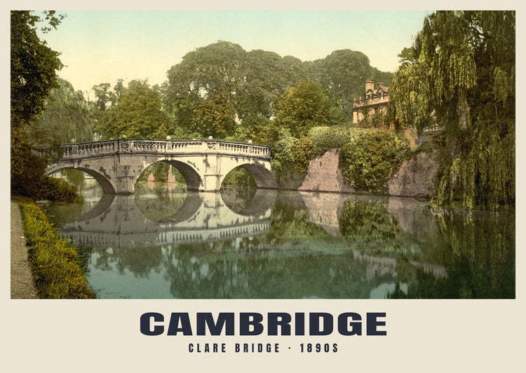 Clare Bridge, Cambridge, c. 1890–1900 Heritage Print