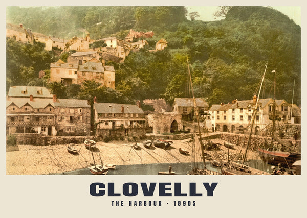 The Harbour, Clovelly, c. 1890–1900 Heritage Print