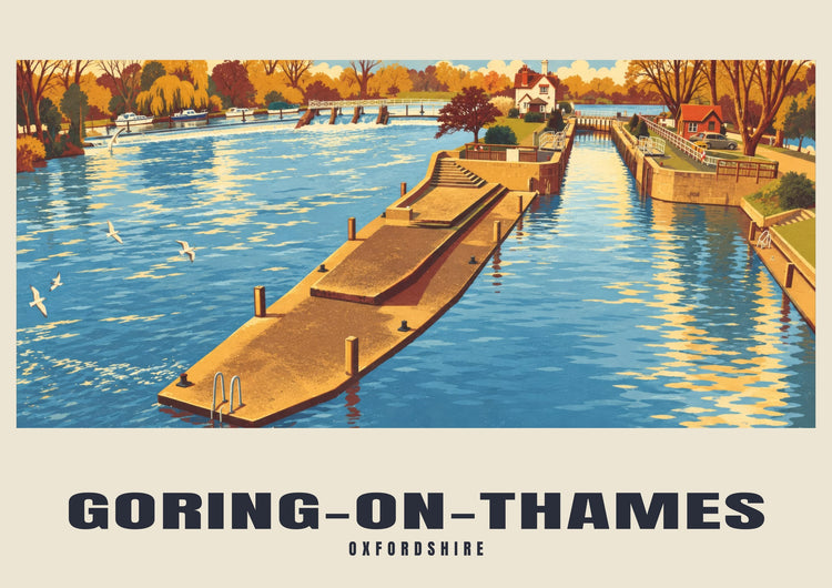 Goring Lock, Goring-on-Thames Poster