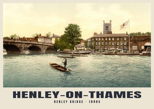 Henley Bridge, Henley-on-Thames, c. 1890–1900 Heritage Print