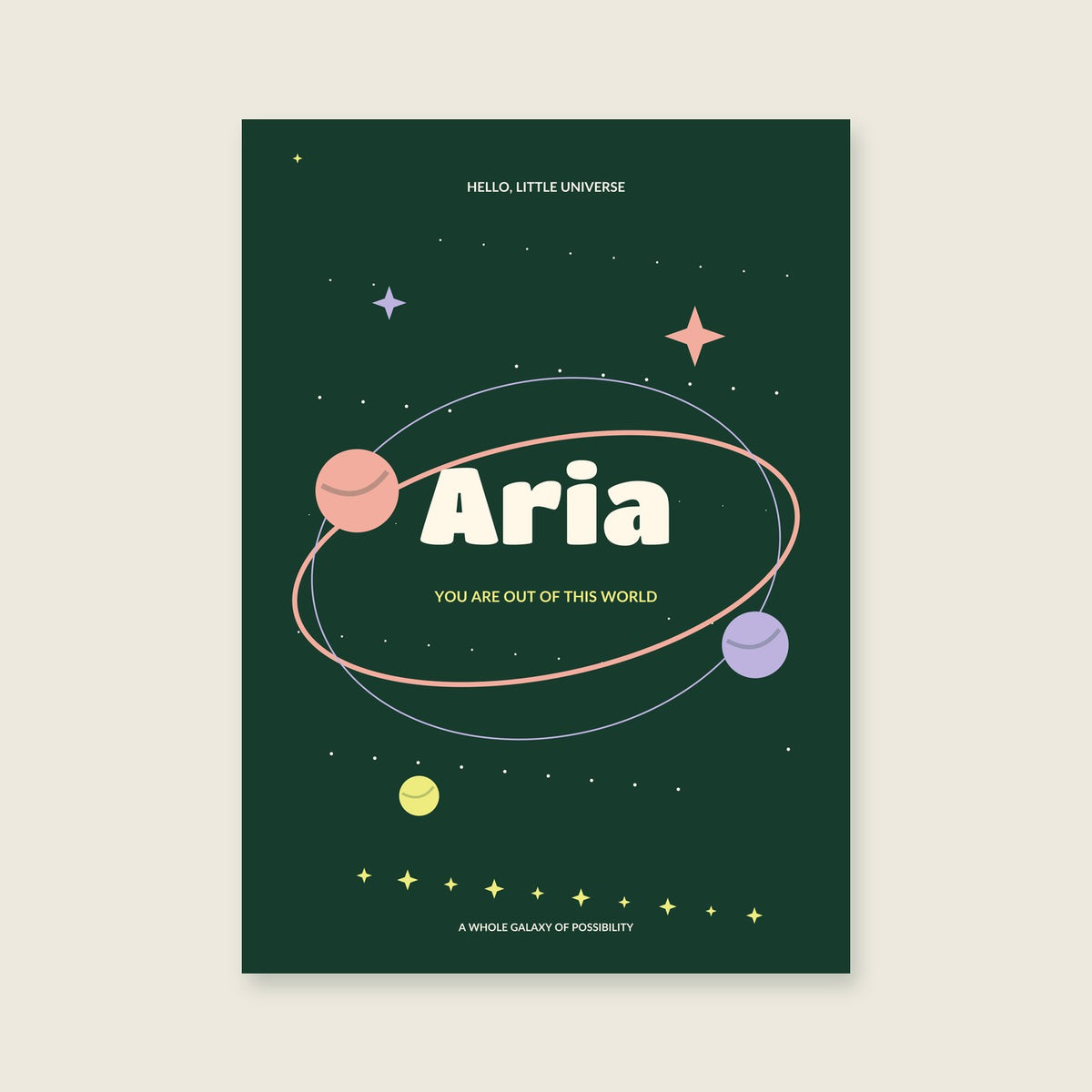 Name in Orbit Personalised Print