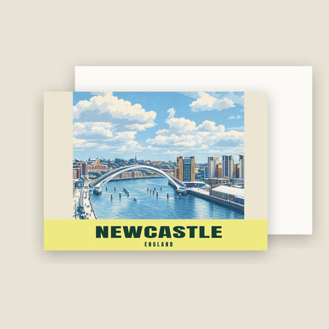 Kartki świąteczne z mostem Gateshead Millennium Bridge w Newcastle (opakowanie 10 szt.)