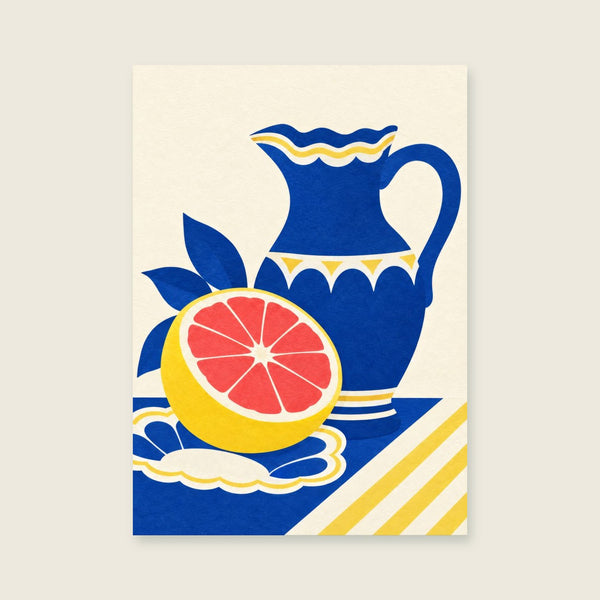 Grapefruit and Jug Art Print