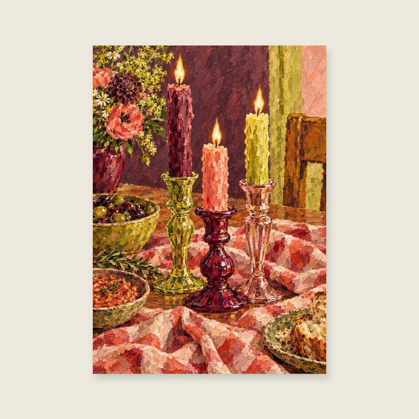 Candles After Dinner Art Print