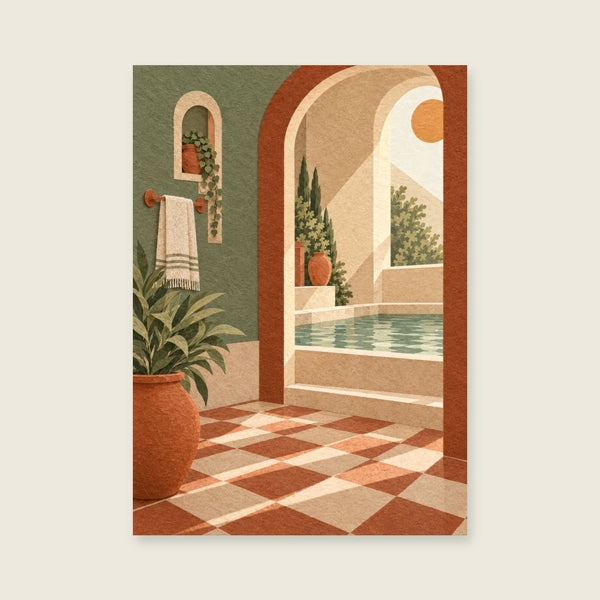 Tiles in Afternoon Light Art Print