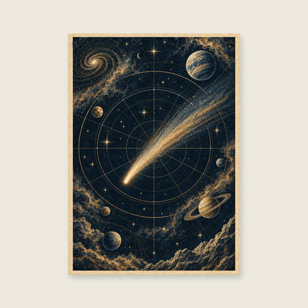 Comet Across the Grid Art Print