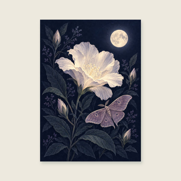 Night Blooming Stem Art Print