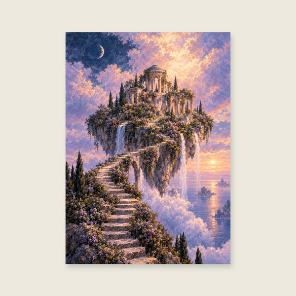 The Floating Garden Island Art Print