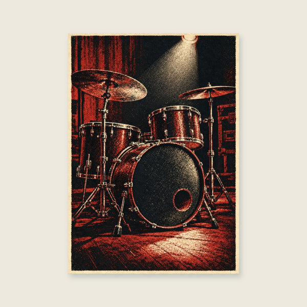 Drums Under the Spotlight Art Print