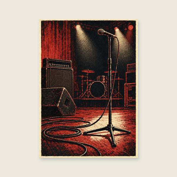 The Empty Stage at Midnight Art Print