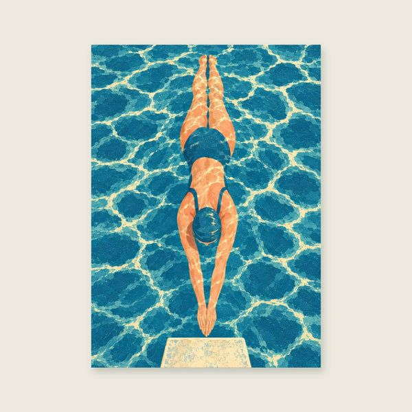 At the Pool Edge Art Print