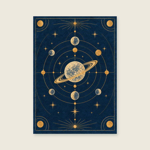 Invented abstract constellation balanced Art Print