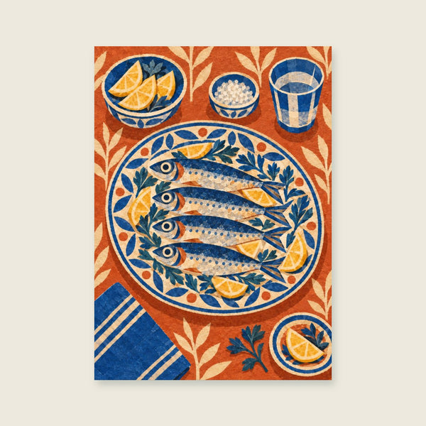 Carved serving platter Art Print