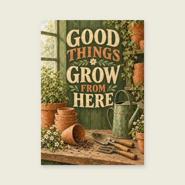 Good Things Grow From Here Art Print