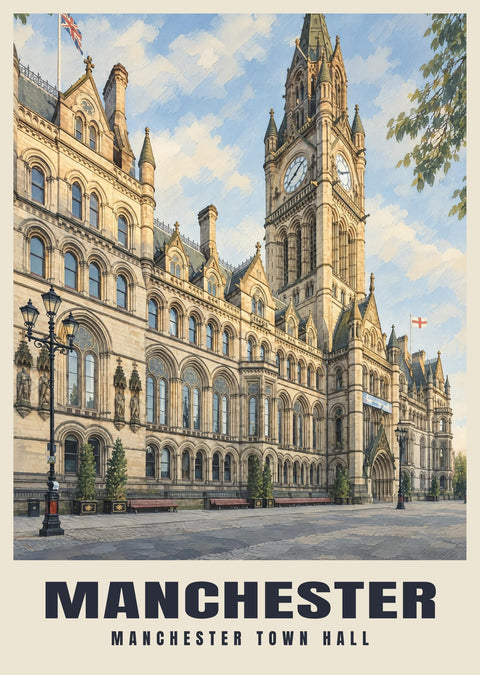 Plakat Ratusza w Manchesterze