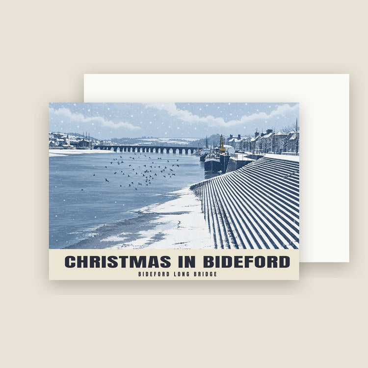 Bideford Long Bridge Christmas Cards (Pack of 10)