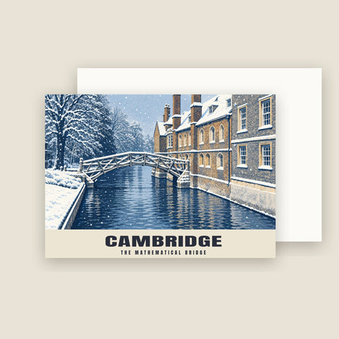 Cartes de Noël du Mathematical Bridge, Cambridge (paquet de 10)