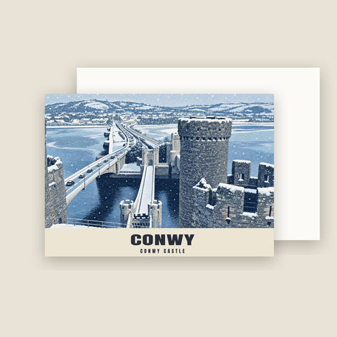 Biglietti di Natale del Castello di Conwy (confezione da 10)