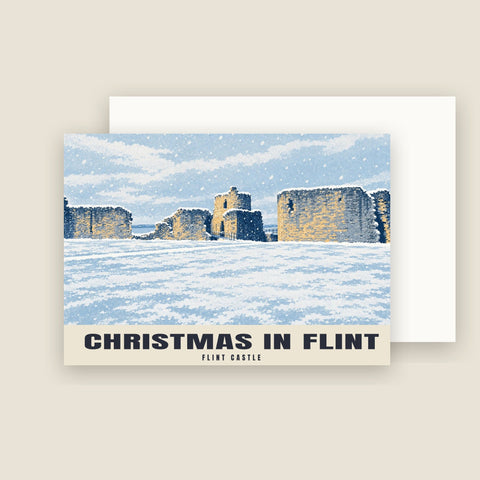 Flint Castle Christmas Cards (Pack of 10)