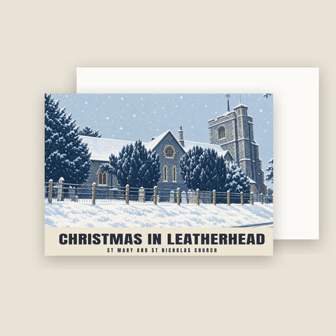St Mary and St Nicholas Church, Leatherhead Christmas Cards (Pack of 10)