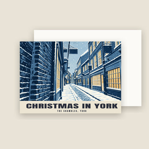 The Shambles, York, York Christmas Cards (Pack of 10)