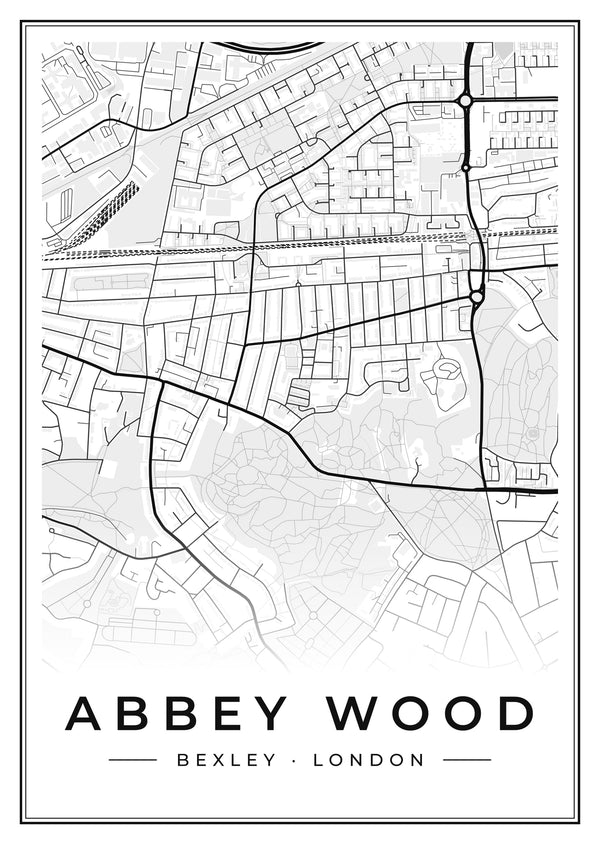 Abbey Wood Street Map Poster