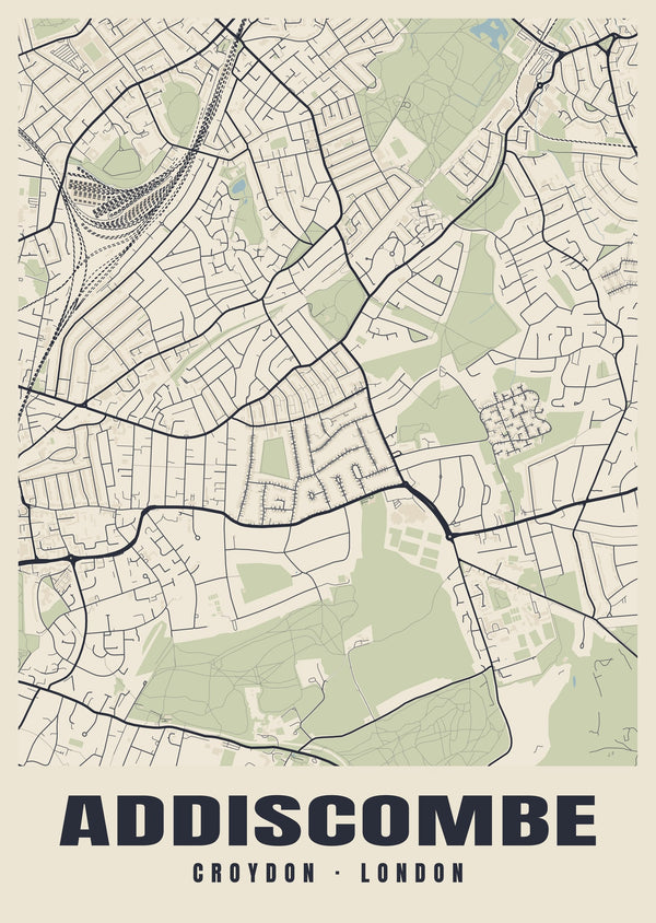 Addiscombe Heritage Street Map Poster