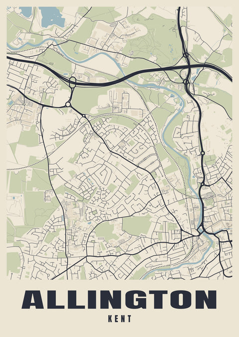 Allington Street Map Poster