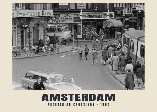 Attraversamenti pedonali, Amsterdam — 1960 · Stampa fotografica storica