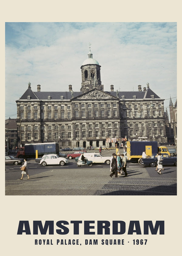 Royal Palace, Dam Square, Amsterdam — 1967 · Historic photograph print