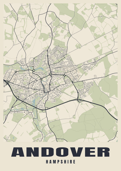 Andover Street Map Poster