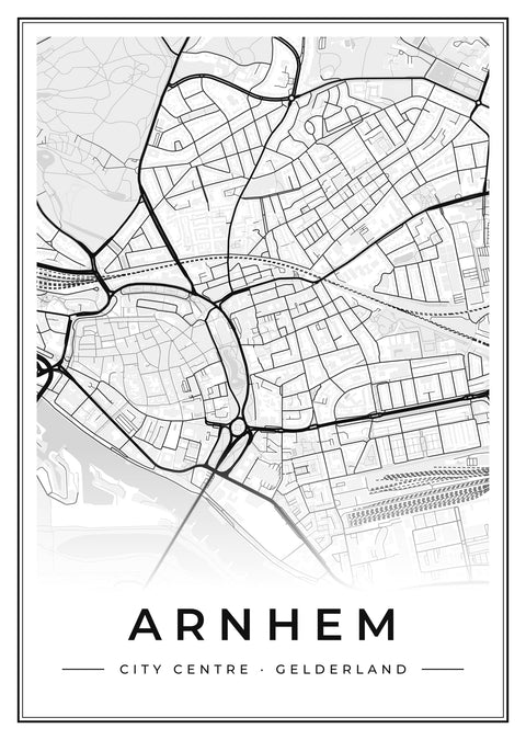 Arnhem City Centre Street Map Poster