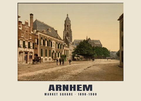 Marktplein, Arnhem — 1890–1900 · Historische fotochroomprint