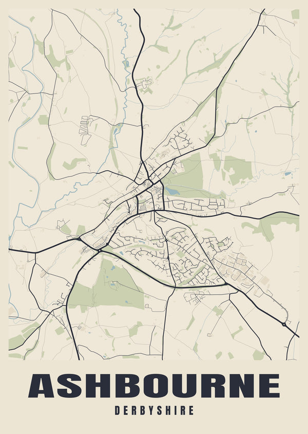 Ashbourne Street Map Poster