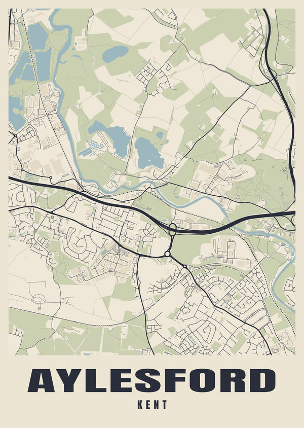 Aylesford Street Map Poster