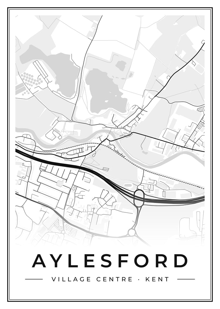Aylesford Village Centre Street Map Poster