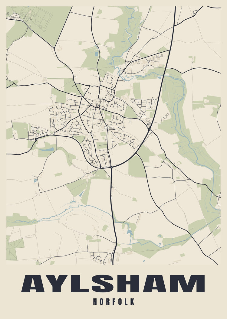 Aylsham Street Map Poster