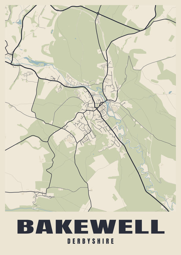 Bakewell Street Map Poster