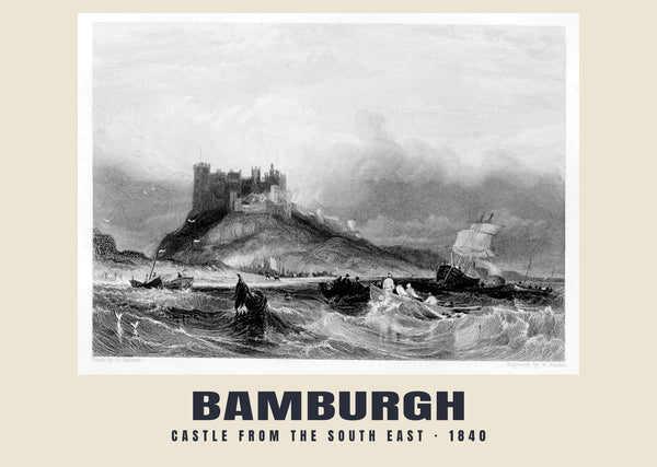 Castello da sud-est, Bamburgh — 1840