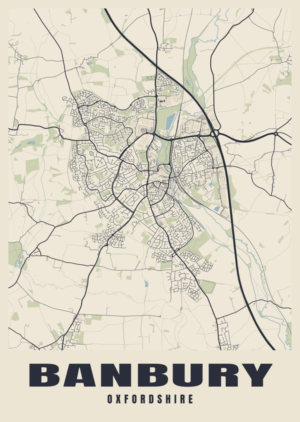 Banbury Street Map Poster