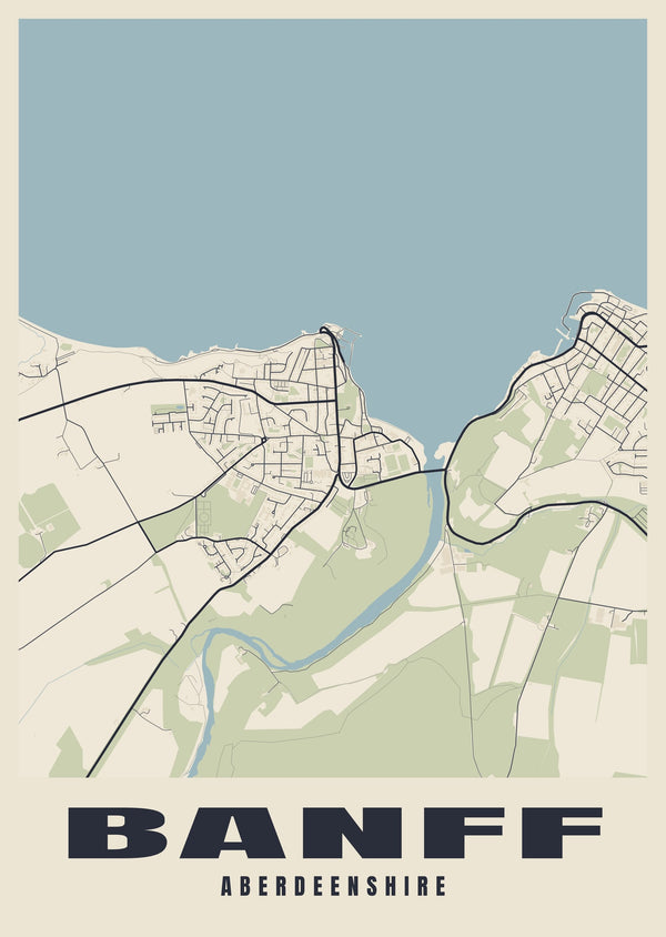 Banff Street Map Poster