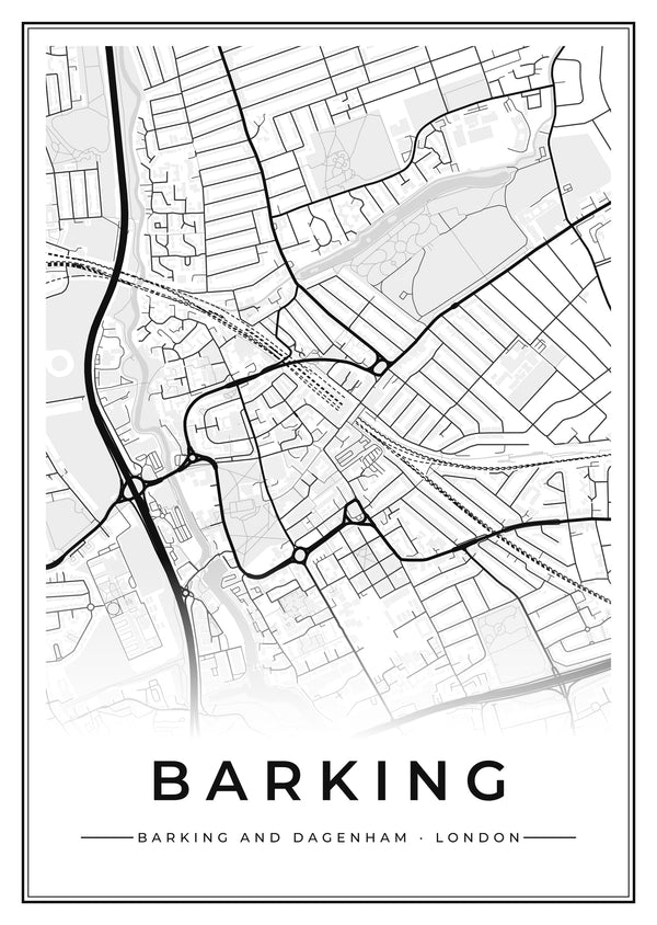 Barking Street Map Poster
