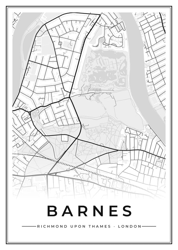 Barnes Street Map Poster